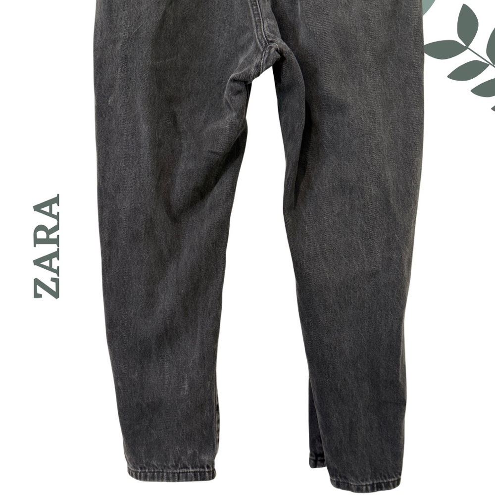 🛍️3/$40 ZARA High-Rise Paperbag Waist Black Jeans Size 8 - Picture 6 of 7